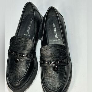 London Rebel Black Loafers